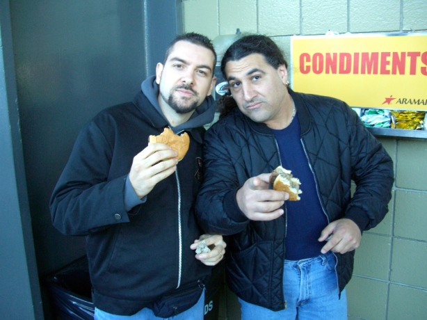 Luca Cerardi and Munsey Ricci at Giants stadium 2007