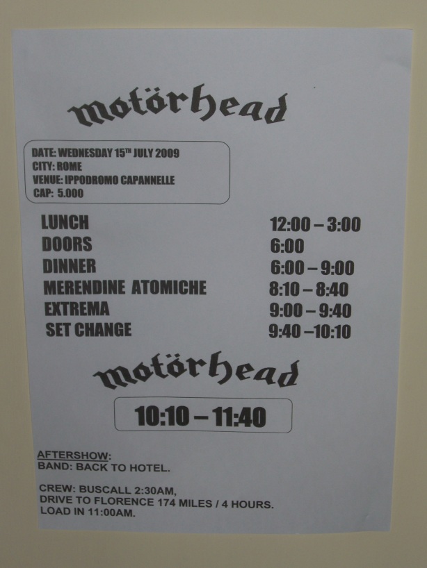 Merendine Atomiche Rebel Tour 2009 with Motorhead 2009
